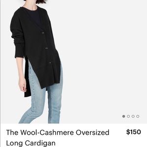 Everlane Wool-Cashmere Oversized Long Cardigan